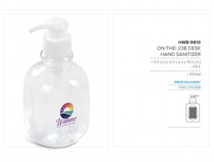 On-The-Job Desk Hand Sanitiser - 300Ml
Code: HWB-9810